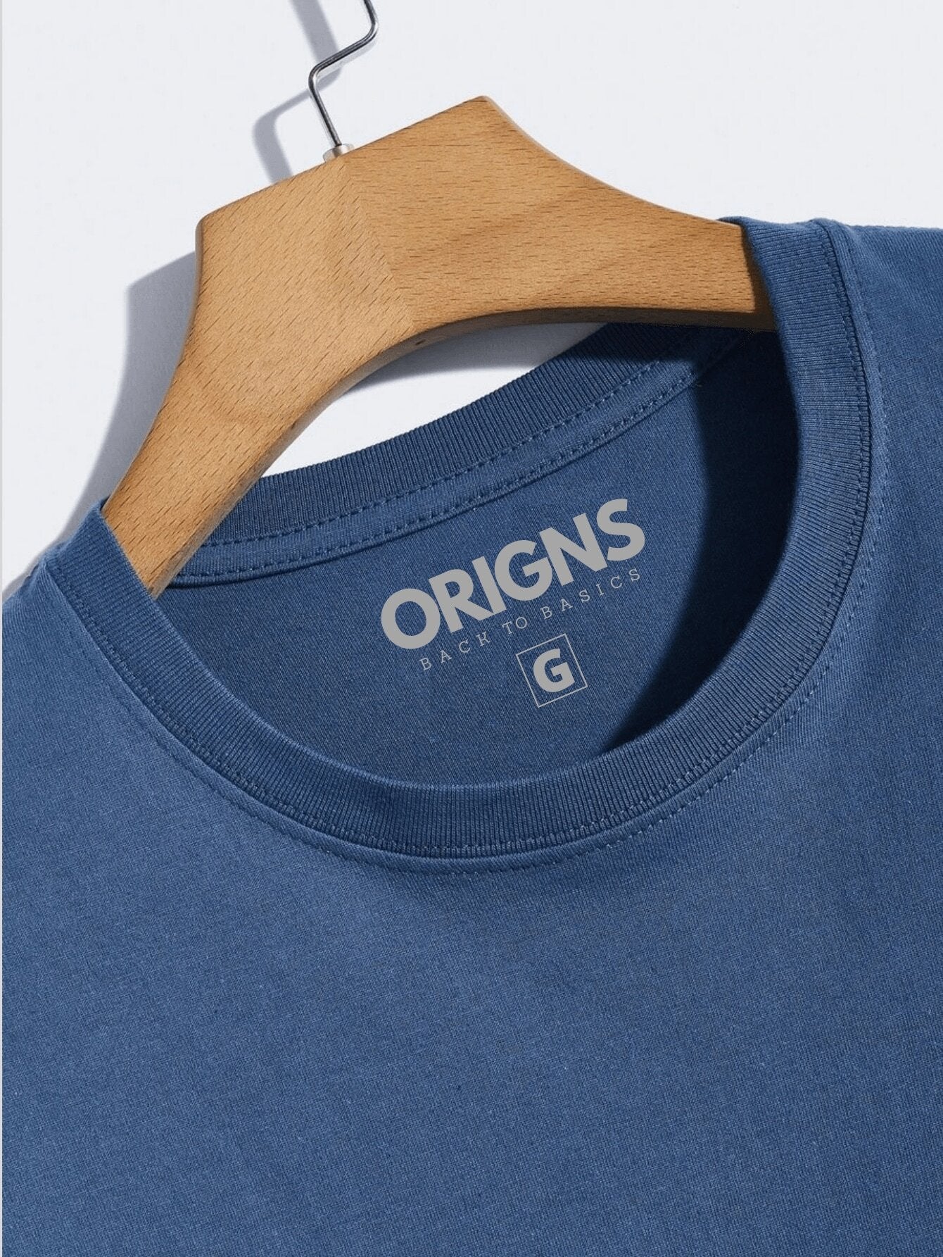 Kit 5 Men'S Plain Basic Cotton T-Shirts ORIGNS