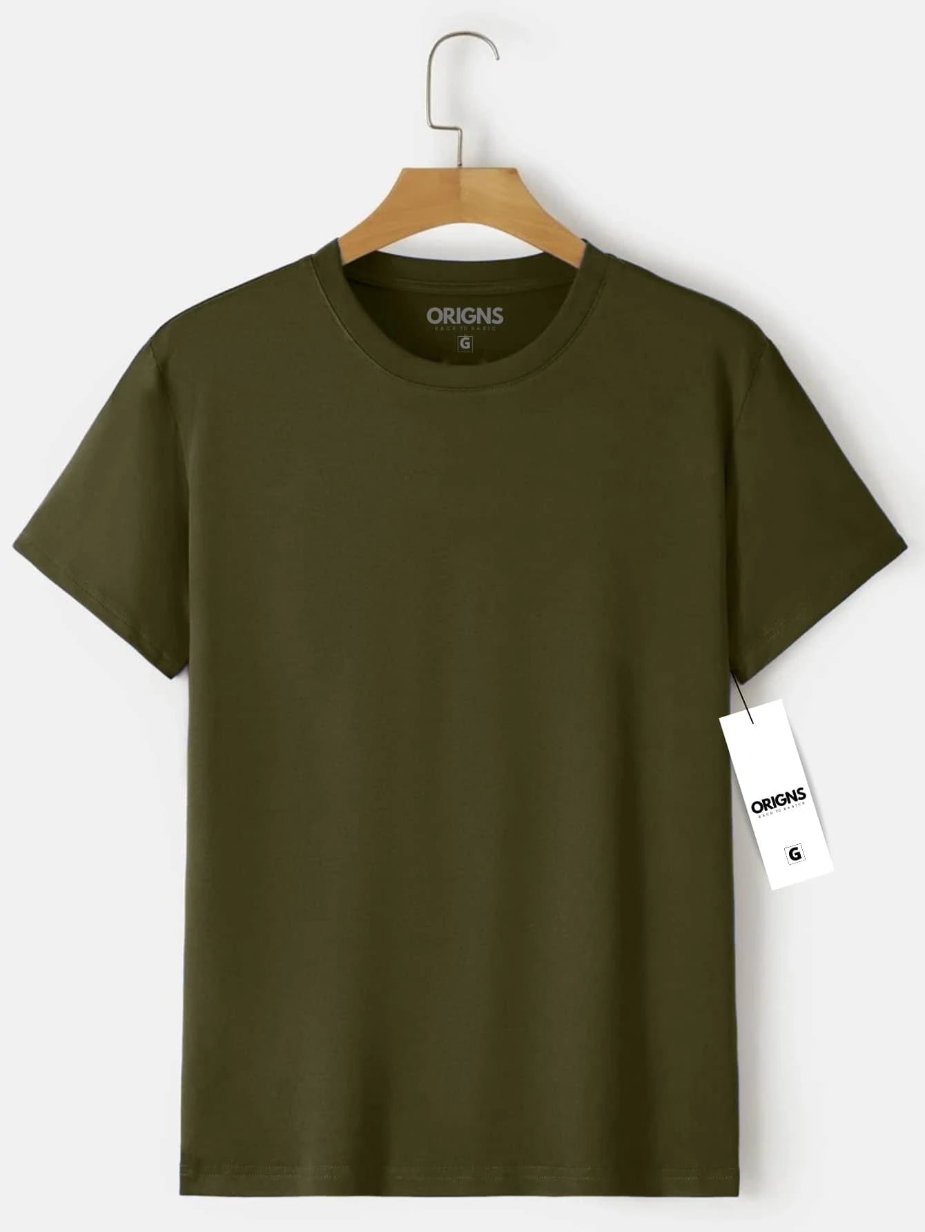 Kit 5 Men'S Plain Basic Cotton T-Shirts ORIGNS