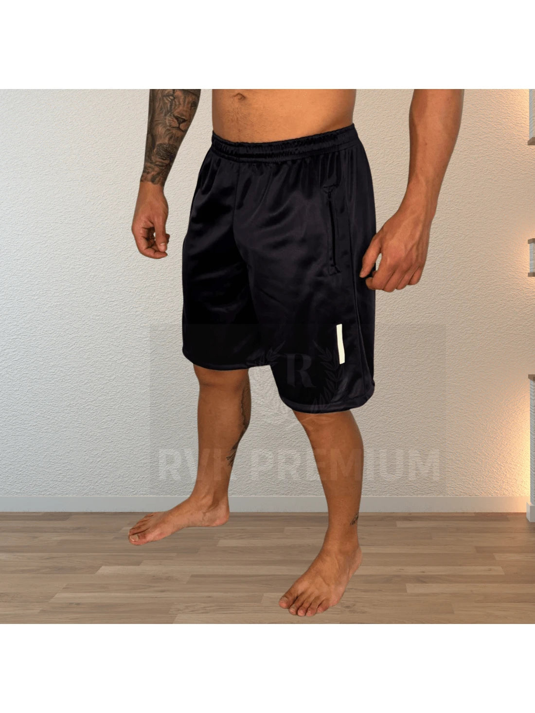 KIT of 3 REFLECTIVE MEN'S SHORTS BLACK / GREY / NAVY BLUE CASUAL GYM