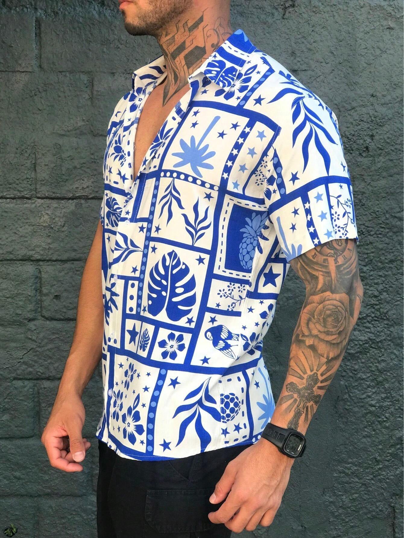 Hawaiian Floral Shirt for Men Summer