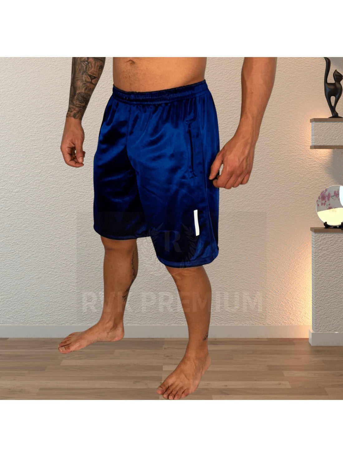 KIT of 3 REFLECTIVE MEN'S SHORTS BLACK / GREY / NAVY BLUE CASUAL GYM